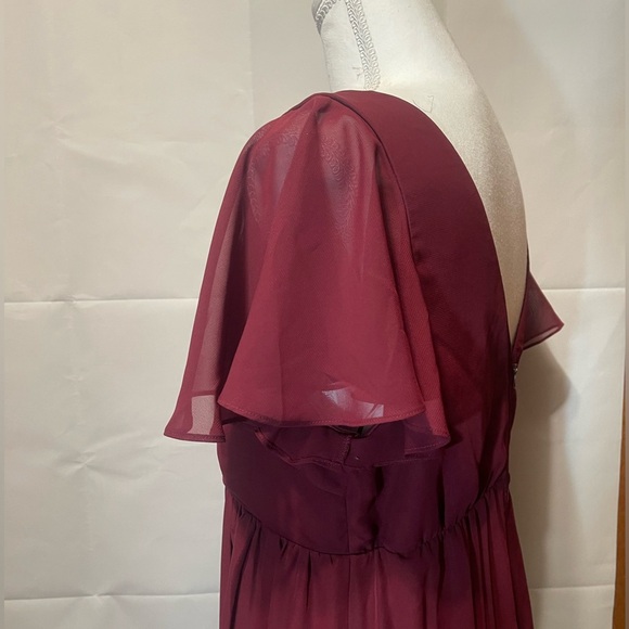 BIRDY GREY, Elegant Burgundy Maxi Dress - Picture 8 of 8